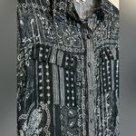 Rococo Sand Black & Silver Sheer Maxi Shirt Dress Size XS Photo 2