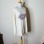 Wildfox Oatmeal Leopard Kiss Lips Sweatshirt Photo 4