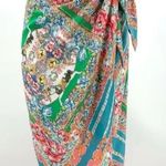 Anthropologie Maeve Bette Silk Wrap Print Skirt Photo 0