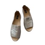 DKNY Metallic Leather Platform Espadrilles Sandals Size 10 Photo 8