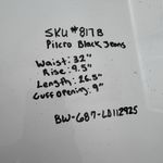 Pilcro and The Letterpress Jeans Womens 32x26.5 Black High Rise Flare Fray Hem Photo 13