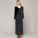 New Romantics Free People Striped Referee Colorblock Maxi Dress XS Black White Photo 1