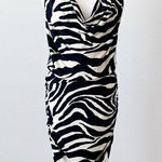 Victoria's Secret Victoria’s Secret Moda International Zebra Animal Print Ruched Razor Back Dress Photo 0