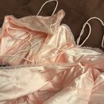 Alice + Olivia NWT pink stretch satin high low lace trim low back dress Photo 13