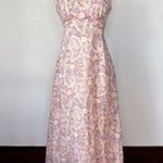 Vintage 70s Purple and Pink Sleeveless Floral Full Length Formal Dress Size 12 Photo 0