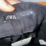 ZARA NWT ‎ Large Black Linen Blend Wide Leg Pants CP Photo 5