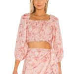 Show Me Your Mumu Claudia Pink Floral Crop Top Photo 0