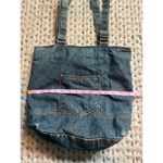 Denim tote, purse, jean pocket front Blue Photo 2