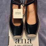 a.n.a  Black & Tan Espadrille Ballet Flats Photo 0
