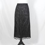 Vintage 80s 90s Black Lace Plus Size Skirt 18W by Chez California Corporate Goth Photo 5