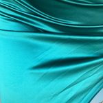 Sexy green satin strappy back dress Size XS Photo 3