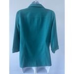 JM Collection  Dk Turquoise Snap Mole Skin Front Blazer Shirt Size PS (b42) Photo 1