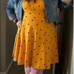 Unique Vintage Gwynnie Bee Yellow Star Print Fit-And-Flare Dress, 0X Photo 0