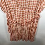 LC Lauren Conrad Fit&flare Dress Orange White Gingham Checkered Ruffle Plus 4X Photo 8