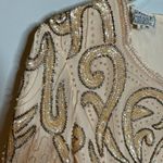 Vintage silk beaded long sleeve dress Pink Size 6 Photo 3