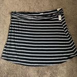 Black & White Women’s Stretchy Stripe Jersey Knit Knee Length Skirt Size 4XL Photo 0