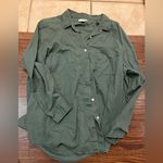 Universal Threads Womens  olive green button down. Long sleeve shirt Photo 0
