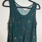 Y2K 1990's green floral tie back maxi dress Size 10 Photo 1