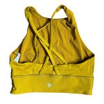 Lululemon  Energy Bra High Neck Long Line Tough Size 6 Gold Spice Mustard Crop Photo 6