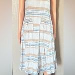 Free People  Striped Midi Dress - Cream and Tan Photo 1