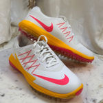 Nike  Lunar Control Women Golf Shoes White Yellow Pink Spikes Size 8 Photo 0