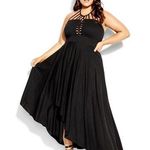 City Chic Black Plait Detail Maxi Dress Sz.XXL(24) NWT Photo 0