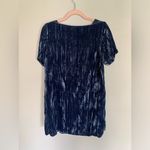 Anthropologie | Floreat Crinkled Velvet Navy Mini Dress XS Photo 5
