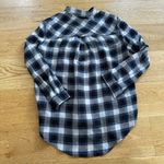 BDG Urban Outfitters  Flannel Plaid Button Up Shirt in Blue and Grey Photo 1