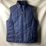 Ralph Lauren LAUREN WO SIZE LARGE NAVY BLUE QUILTED BEST ZIP FRONT POCKETS Photo 2