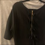 Carmen Marc Valvo  Black Scoop Neck Body Con Bandage Dress Size Large Photo 3