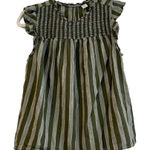 Old Navy Green Gray Stripe Ruffle Sleeve Size Small Photo 0