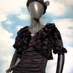 Faux fur shrug Black Photo 0