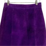 Vintage G III Suede Leather Skirt Size Medium Purple Photo 2