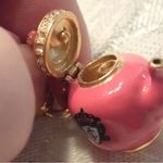 Juicy Couture RARE LIMITED EDITION Pink/Gold Tea Kettle- Bag or Necklace Charm Photo 4