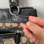 Coach y2k  Penelope Signature Canvas Leather Trim Tote Shoulder Bag Brown Black Photo 13