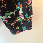 Anthropologie Black and Green Relaxed Bib Collar Blouse Photo 5