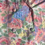 Victoria's Secret  Gold Label Robe Womens Medium Pink Satin Floral Double Breasted Photo 11