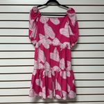 NWT Sun Dress Tropical Print Pink/White Sz XL Short Sleeve Photo 1