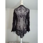 Soulmates Vintage Whimsy Goth Silk Beaded Cardigan Shawl. Sz XL. Photo 2