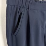 Armani Exchange Womens High Waist Cropped Single Pleat Pants Navy Blue Size 8 Photo 4