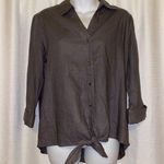 Anne Klein Nantucket Grey Women’s Button Up Top size small 🆕 Photo 0
