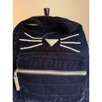 Black gold Velvet Cat Backpack Gold Accent School Travel Bag whimsi Y2K Photo 4