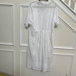 Anthropologie  Alphamoment Cotton Dress Embroidered Lace Swim Coverup Sz 36 Whit Photo 6