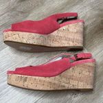 Michael Kors MICHAEL Women's Pink Suede Natalia Slingback Wedge Sandals sz 7.5 Photo 1