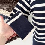 Babaton Aritzia  Overseas Merino Wool Striped Sweater Blue White Sz XXS Photo 6