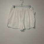Gap  365 White High Rise Linen Blend Trouser Preppy Coastal Shorts Sz L NWT Photo 6