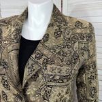 Newport News Vintage  Floral Paisley Tapestry Topper‎ Coat Tan Black 16 Photo 5