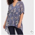Torrid  Floral Semi Sheer Chiffon Tunic Photo 2