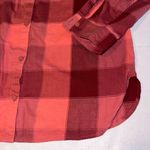 Columbia Pink Red Plaid Cotton Blend Long Sleeve Button Up Womens Large Photo 1