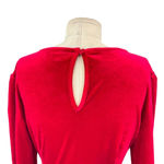 Yumi Kim Tie Me Over Red Velvet Dress Long Sleeve Wrap Tie Size Large Photo 8